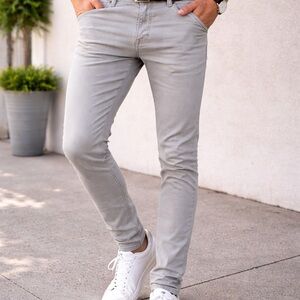 Hollister Men’s Skinny Jeans 31x32 Light Gray Epic Flex Stretch